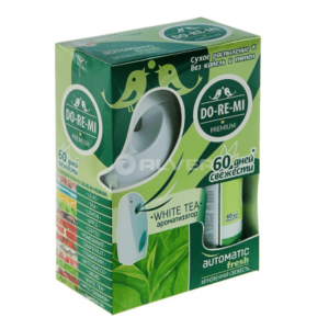 ДИСПЕНСЕР комплект Освежитель воздуха До ре ми Премиум Белый Чай автом. с батарейкой
